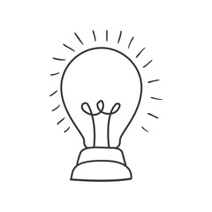 light bulb power energy electricity icon. Isolated and flat illustration. Vector graphic