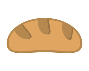 flat design bread loaf icon vector illustration