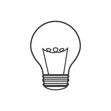 light bulb power energy electricity icon. Isolated and flat illustration. Vector graphic