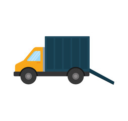 truck transportation delivery shipping icon. Isolated and flat illustration. Vector graphic