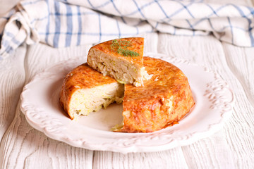 Italian omelete with zuccini, Frittata