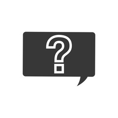 question mark bubble ask why icon. Isolated and flat illustration. Vector graphic