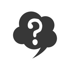 question mark bubble ask why icon. Isolated and flat illustration. Vector graphic