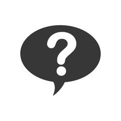 question mark bubble ask why icon. Isolated and flat illustration. Vector graphic