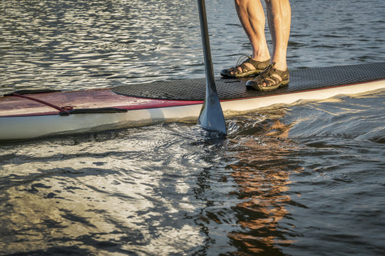 stand up paddling abstract