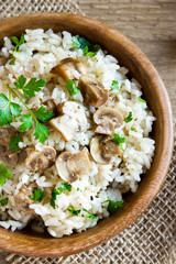 Mushroom risotto