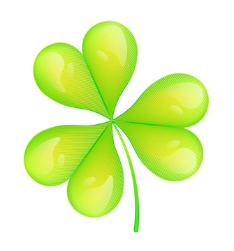 The images of abstract three-leaf clover.