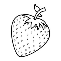 strawberry fruit design over white background