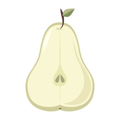 Delicious and fresh fruit, vector illustration.