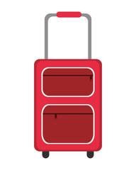 flat design single suitcase icon vector illustration