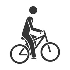bike sport cycling icon vector illustration