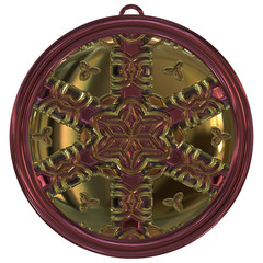 Jewelled metal orb generated texture
