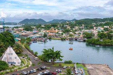 port city Castries, St.Lucia, Caribbean