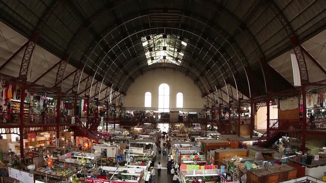 view inside guanajuato food market, mexico