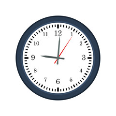 clock traditional time instrument icon. Isolated and flat illustration. Vector graphic
