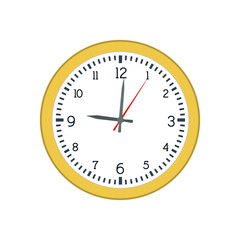 clock traditional time instrument icon. Isolated and flat illustration. Vector graphic