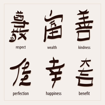 vector set :kanji with translation