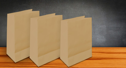 three paper bags