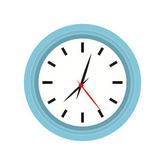 clock traditional time instrument icon. Isolated and flat illustration. Vector graphic