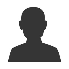 Male profile silhouette icon vector illustration