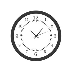 clock traditional time instrument icon. Isolated and flat illustration. Vector graphic