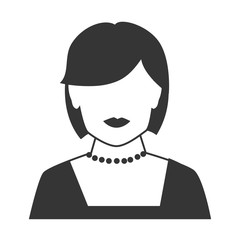 woman profile silhouette icon vector illustration