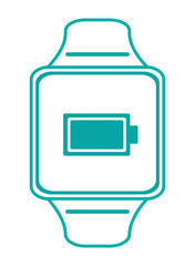 flat design single smartwatch icon vector illustration