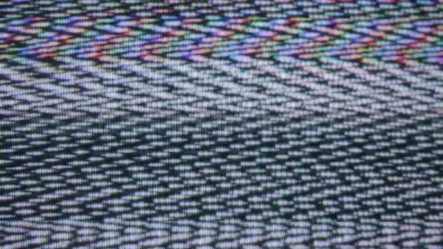 static and electronic noise from old television