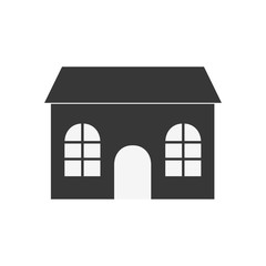 house home silhouette real estate building icon. Isolated and flat illustration. Vector graphic