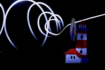 künstlerische Vielfalt im Fokus - Fotokunst, Windmühle, Licht und Pinsel