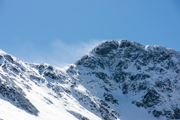 Tatra mountains in Slovakia covered with snow