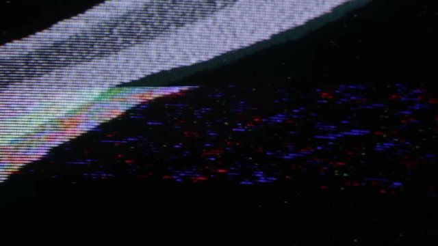 static and electronic noise from old television