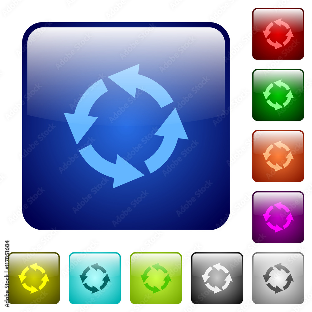 Poster color rotate left square buttons