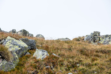 Tatra mountains in Slovakia covered with clouds