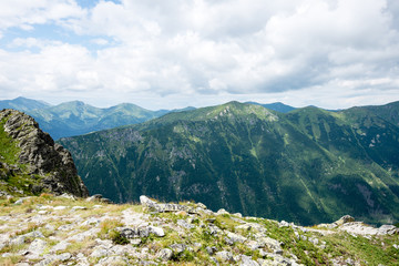 Tatra mountains in Slovakia covered with clouds
