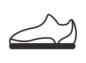 flat design golf shoes icon vector illustration