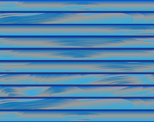 Wood texture background of dyed blue boards. Realistic vector illustration. 