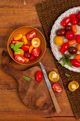 Cherry Tomato Mixed Medley. Selective focus.