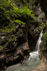 Waterfall hike in the Wolfsklamm Stans Tyrol Austria