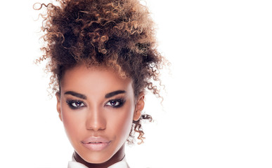 Beauty portrait of elegant african american woman.