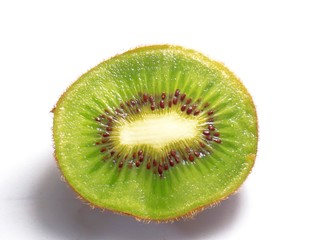 Juicy kiwi fruit on white background