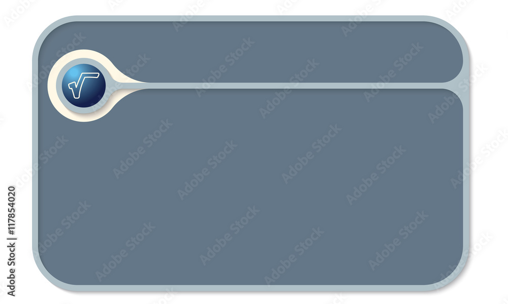 Poster vector text box for your text and radix symbol