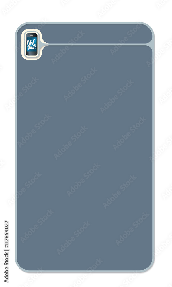 Poster vertical text box for your text and smart phone with the words o