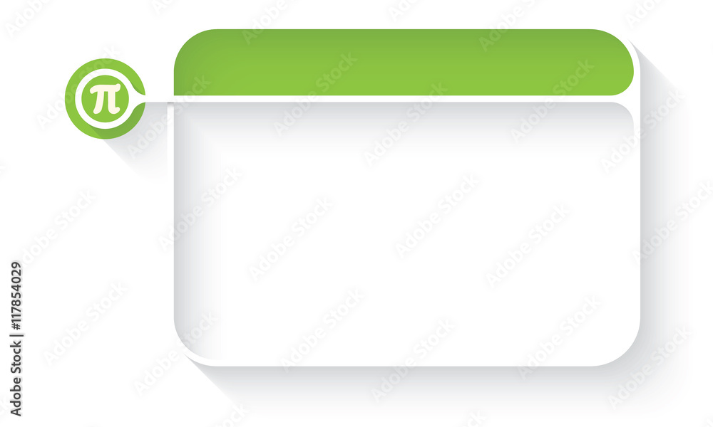 Poster vector text box for your text and pi symbol