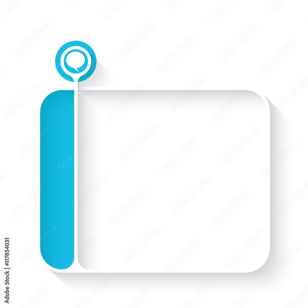Poster white text box for your text and speech bubble