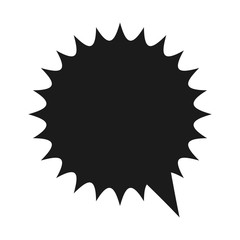 flat design black conversation bubble icon vector illustration