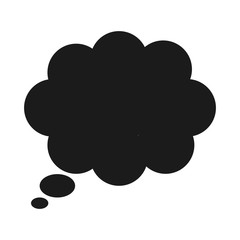 Fototapeta na wymiar flat design black conversation bubble icon vector illustration