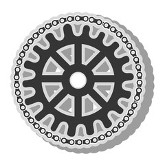 Gear bike wheel icon vector illustration