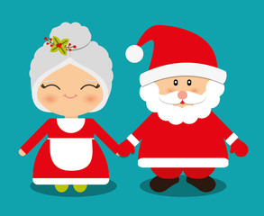 Merry christmas card and icons design, vector illustration.
