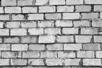 White grunge brick wall background